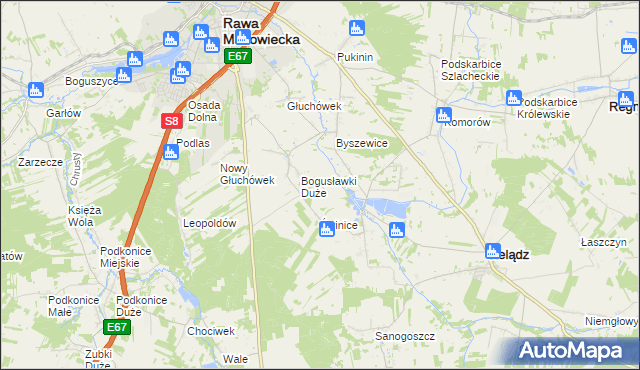 mapa Bogusławki Małe, Bogusławki Małe na mapie Targeo