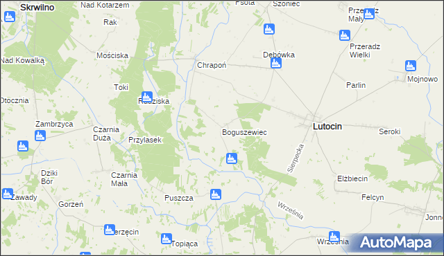 mapa Boguszewiec, Boguszewiec na mapie Targeo