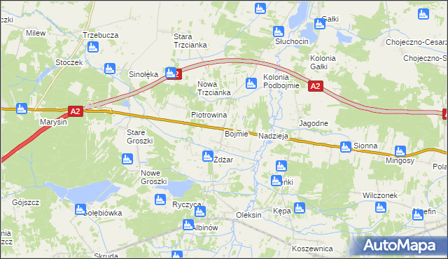 mapa Bojmie, Bojmie na mapie Targeo