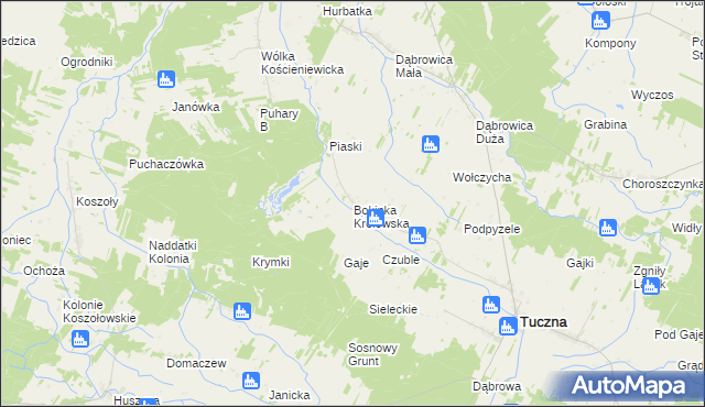 mapa Bokinka Królewska, Bokinka Królewska na mapie Targeo