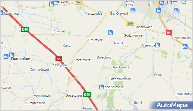 mapa Bolechów, Bolechów na mapie Targeo