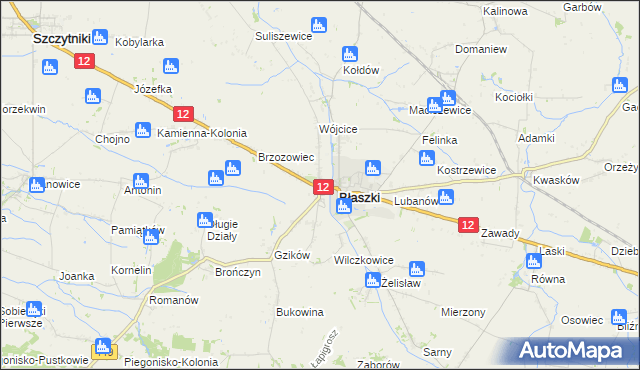 mapa Borysławice, Borysławice na mapie Targeo