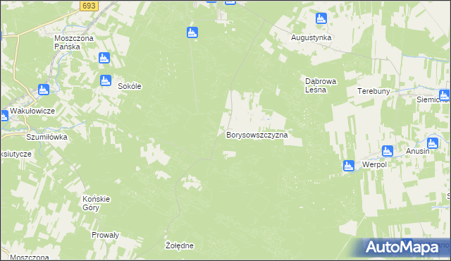 mapa Borysowszczyzna, Borysowszczyzna na mapie Targeo