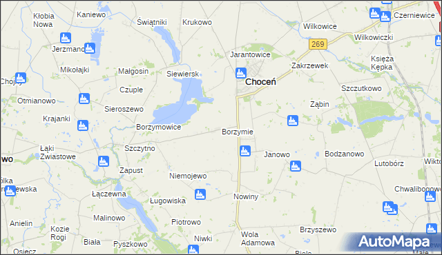 mapa Borzymie, Borzymie na mapie Targeo