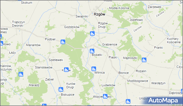 mapa Bożatki, Bożatki na mapie Targeo