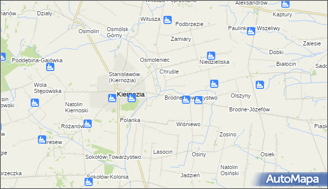 mapa Brodne-Towarzystwo, Brodne-Towarzystwo na mapie Targeo