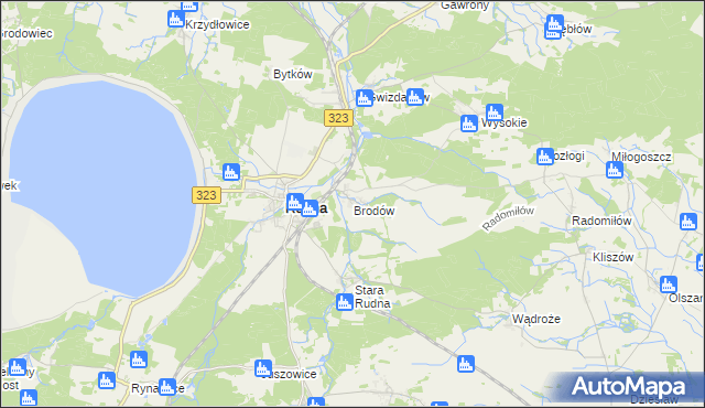 mapa Brodów, Brodów na mapie Targeo