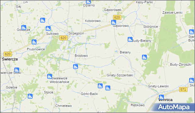 mapa Brodowo-Bąboły, Brodowo-Bąboły na mapie Targeo