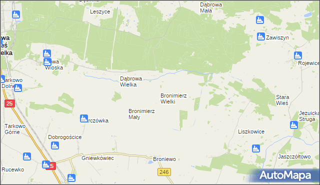 mapa Bronimierz Wielki, Bronimierz Wielki na mapie Targeo