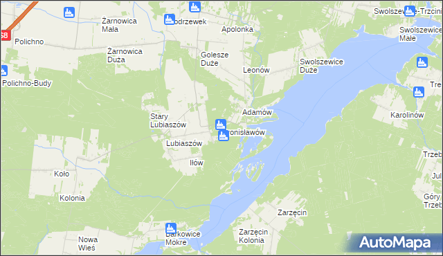 mapa Bronisławów gmina Wolbórz, Bronisławów gmina Wolbórz na mapie Targeo