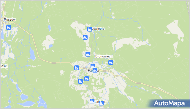 mapa Bronowiec, Bronowiec na mapie Targeo