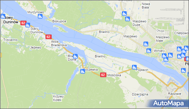 mapa Brwilno gmina Nowy Duninów, Brwilno gmina Nowy Duninów na mapie Targeo