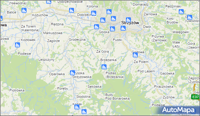 mapa Brzeżanka, Brzeżanka na mapie Targeo