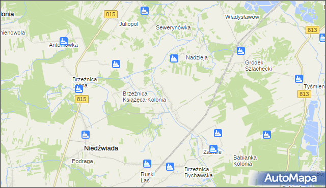 mapa Brzeźnica Książęca, Brzeźnica Książęca na mapie Targeo