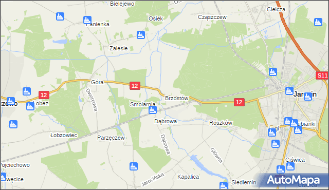 mapa Brzostów, Brzostów na mapie Targeo