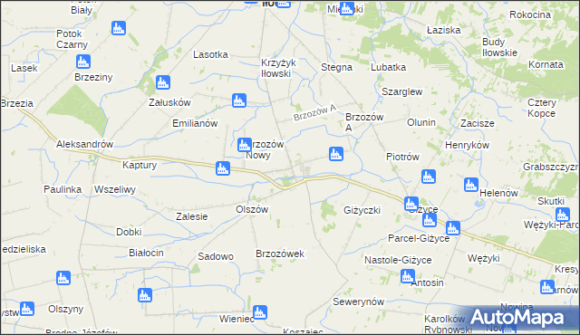 mapa Brzozów Stary, Brzozów Stary na mapie Targeo