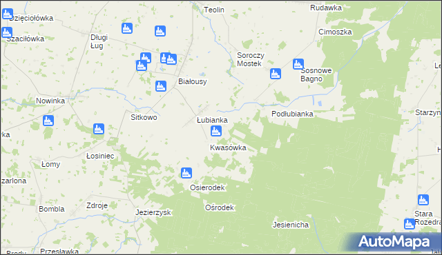 mapa Brzozowe Błoto, Brzozowe Błoto na mapie Targeo