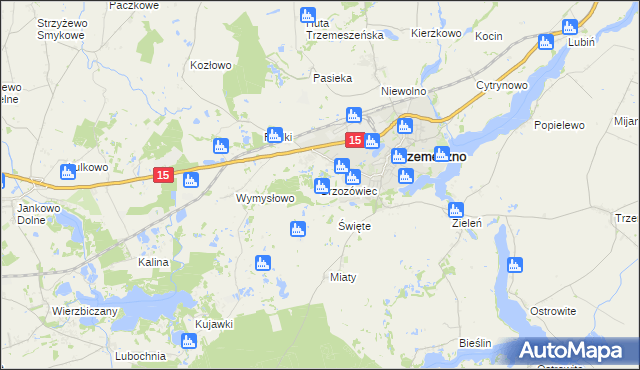 mapa Brzozówiec, Brzozówiec na mapie Targeo