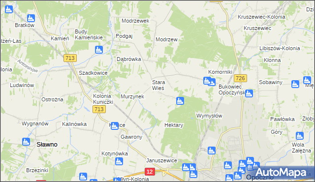 mapa Brzustówek, Brzustówek na mapie Targeo