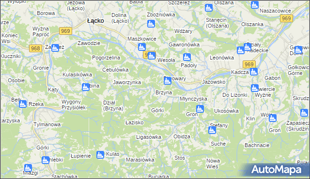 mapa Brzyna, Brzyna na mapie Targeo