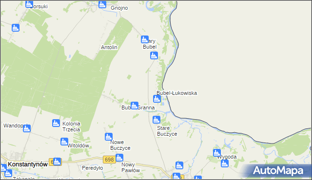 mapa Bubel-Łukowiska, Bubel-Łukowiska na mapie Targeo