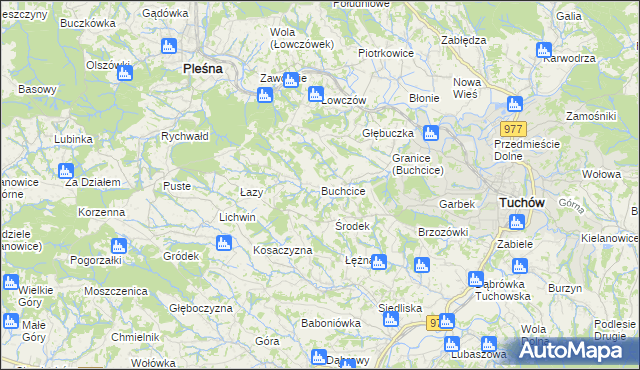 mapa Buchcice, Buchcice na mapie Targeo