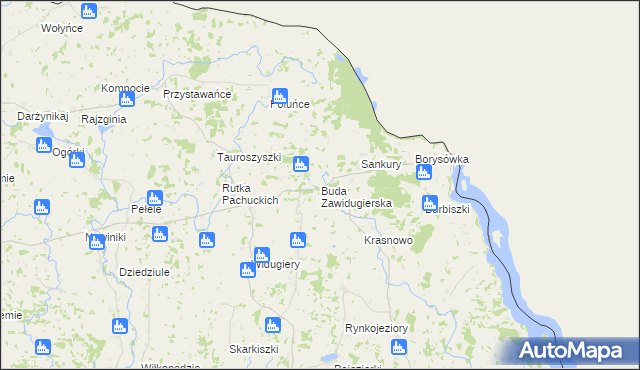 mapa Buda Zawidugierska, Buda Zawidugierska na mapie Targeo