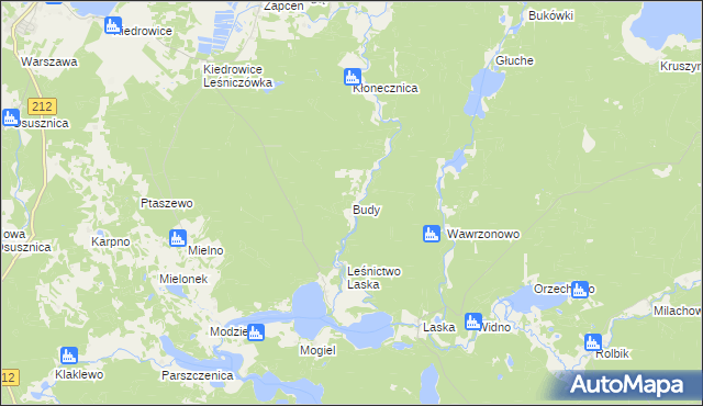 mapa Budy gmina Lipnica, Budy gmina Lipnica na mapie Targeo