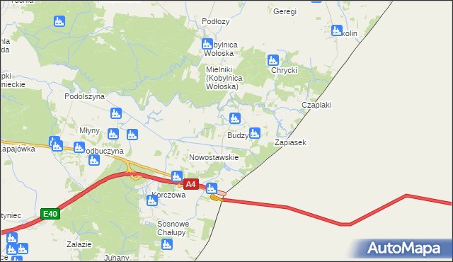 mapa Budzyń gmina Radymno, Budzyń gmina Radymno na mapie Targeo