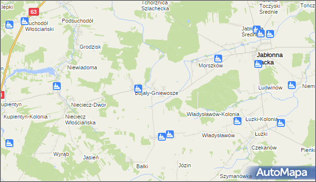 mapa Bujały-Mikosze, Bujały-Mikosze na mapie Targeo