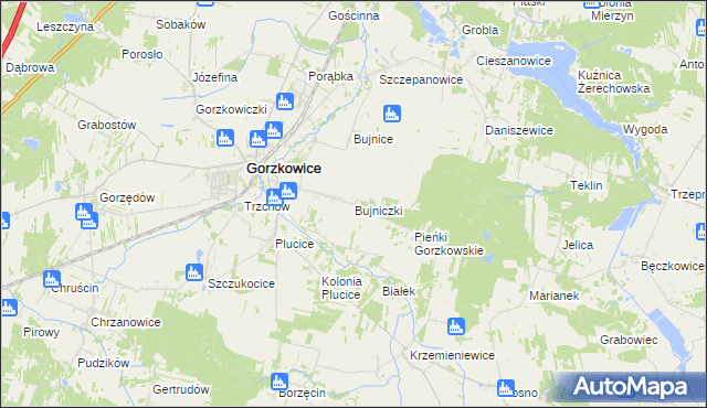 mapa Bujniczki, Bujniczki na mapie Targeo