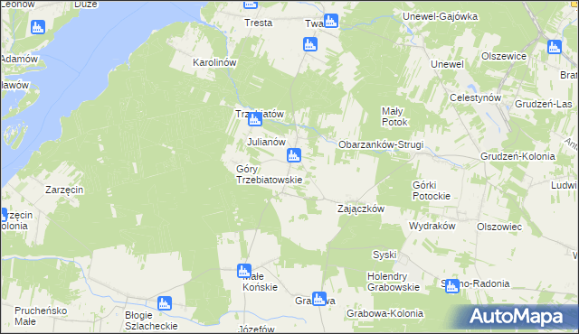 mapa Bukowiec nad Pilicą, Bukowiec nad Pilicą na mapie Targeo