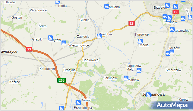 mapa Bukwica gmina Żukowice, Bukwica gmina Żukowice na mapie Targeo