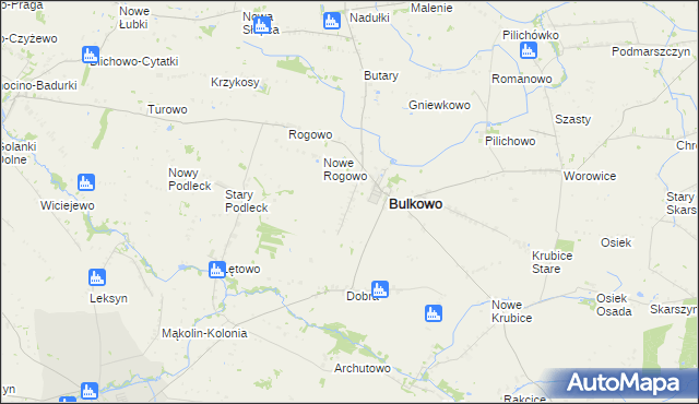 mapa Bulkowo-Kolonia, Bulkowo-Kolonia na mapie Targeo