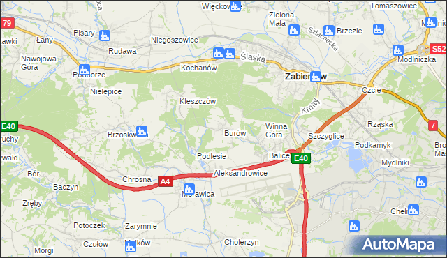 mapa Burów, Burów na mapie Targeo