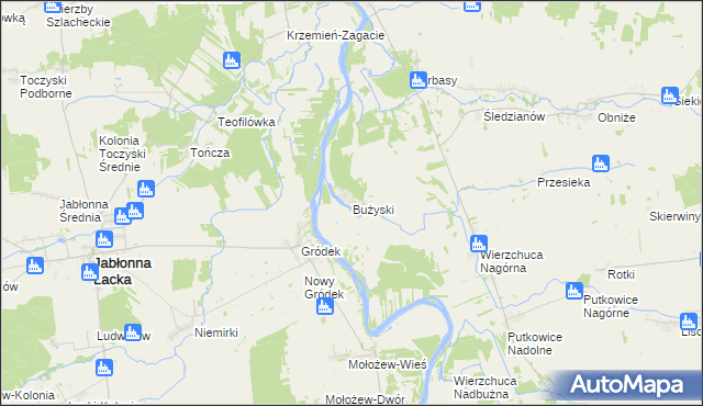 mapa Bużyski, Bużyski na mapie Targeo