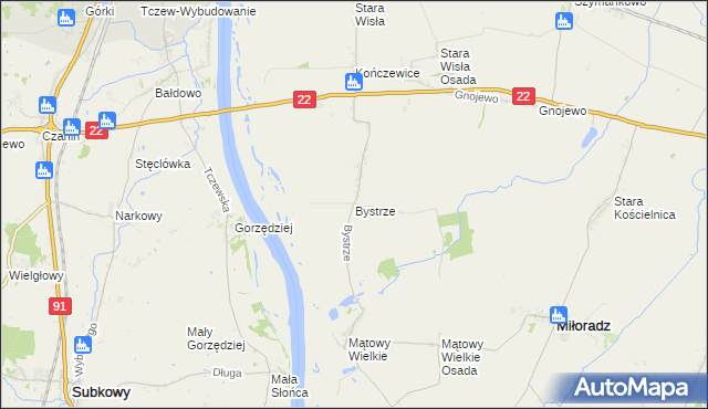 mapa Bystrze, Bystrze na mapie Targeo