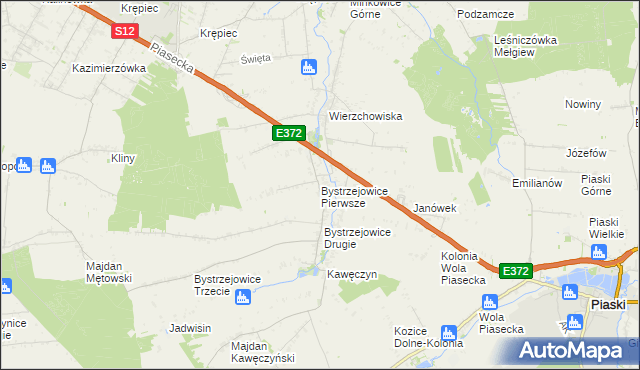 mapa Bystrzejowice Pierwsze, Bystrzejowice Pierwsze na mapie Targeo