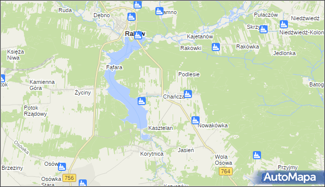 mapa Chańcza, Chańcza na mapie Targeo