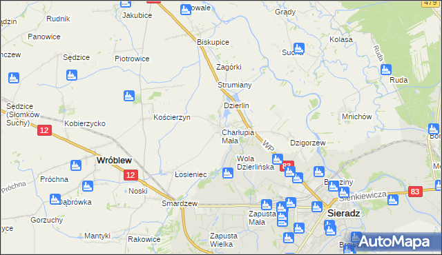 mapa Charłupia Mała, Charłupia Mała na mapie Targeo