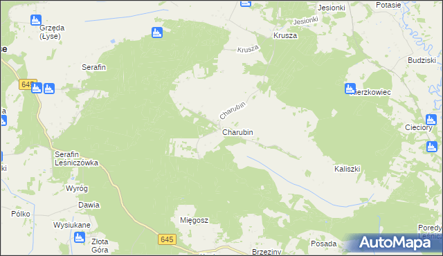 mapa Charubin, Charubin na mapie Targeo