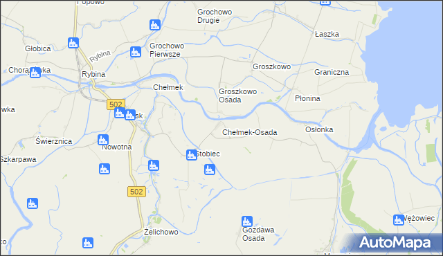 mapa Chełmek-Osada, Chełmek-Osada na mapie Targeo