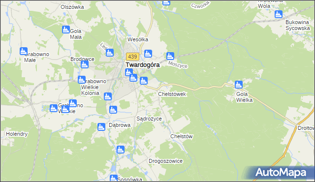 mapa Chełstówek, Chełstówek na mapie Targeo