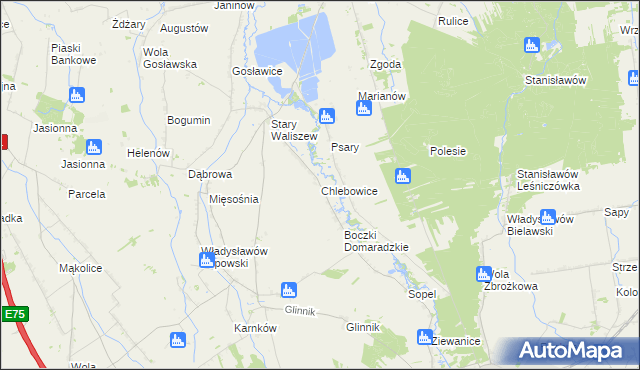 mapa Chlebowice, Chlebowice na mapie Targeo