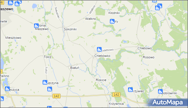 mapa Chlebówko, Chlebówko na mapie Targeo