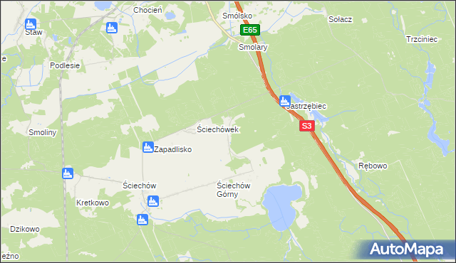 mapa Chłopiny, Chłopiny na mapie Targeo