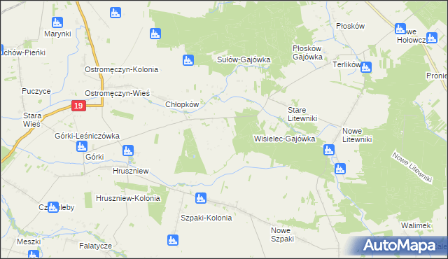 mapa Chłopków-Kolonia, Chłopków-Kolonia na mapie Targeo