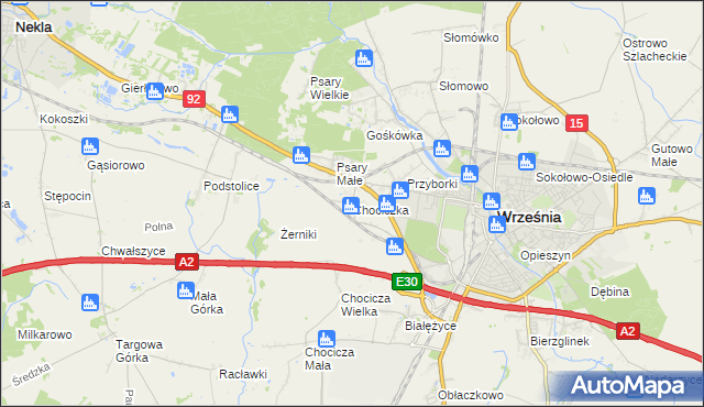 mapa Chociczka, Chociczka na mapie Targeo