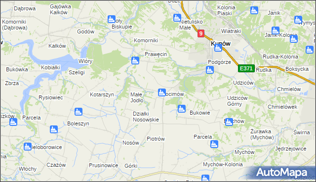 mapa Chocimów, Chocimów na mapie Targeo