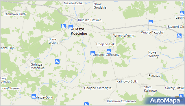 mapa Chojane-Gorczany, Chojane-Gorczany na mapie Targeo